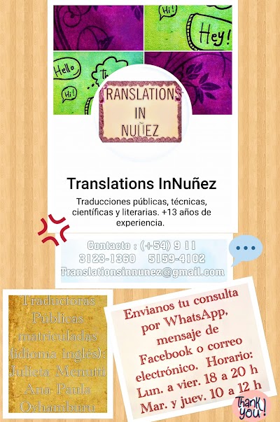 Traducciones "Translations In Núñez"