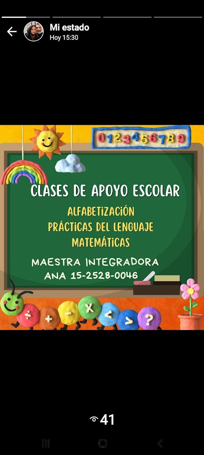 Clases de apoyo escolar-Alfabetización