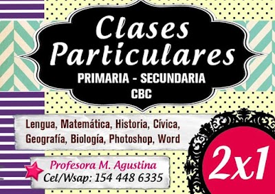 Clases Particulares Primaria, Secundaria y Diseño Gráfico