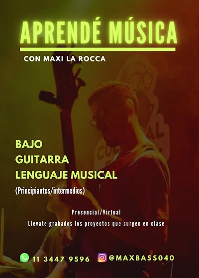 CLASES DE MUSICA: Guitarra - Bajo eléctrico - Lenguaje musical