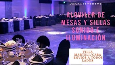 OMCAEVENTOS alquiler de mesas y sillas