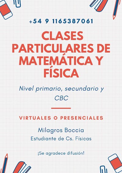 Clases particulares matemática y física