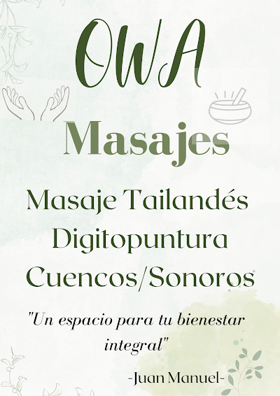 Owa Masajes- Masaje Tailandés/ Digitopuntura/ Cuencos