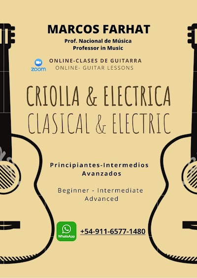 Profesor Nacional de Guitarra Marcos Farhat - Clases Online