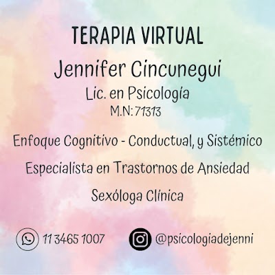 Lic. en Psicología Jennifer Cincunegui