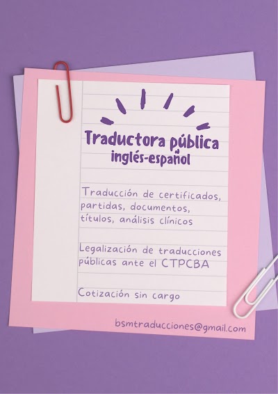 Traductora Pública INGLÉS-ESPAÑOL