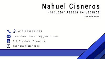 Nahuel Cisneros Asesor Productor de Seguros