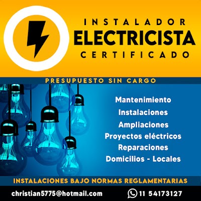 Instalador Electricista domiciliario certificado