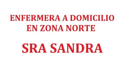 Enfermera a domicilio en Zona Norte Sra Sandra