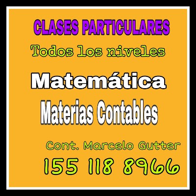 Clases de Matemática y materias contables