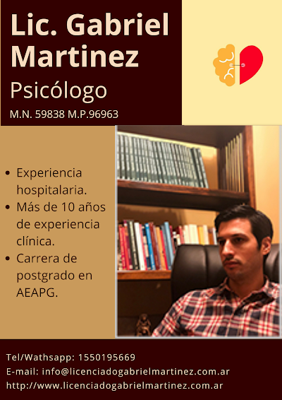 Psicólogo: Lic. Gabriel Martinez