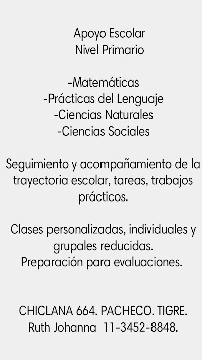 Clases particulares-Apoyo escolar.