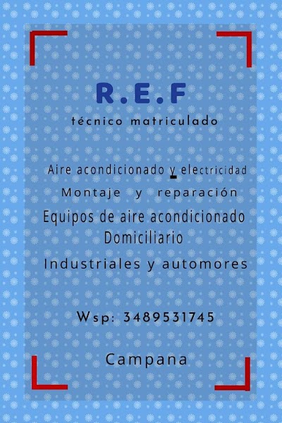 Técnico en aire acondicionado R.E.F