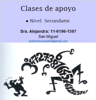 CLASES MATEMATICA NIVEL; SECUNDARIA E INGRESO A UNIVERSIDAD. (UNIVERSIDAD CONSULTÁ)