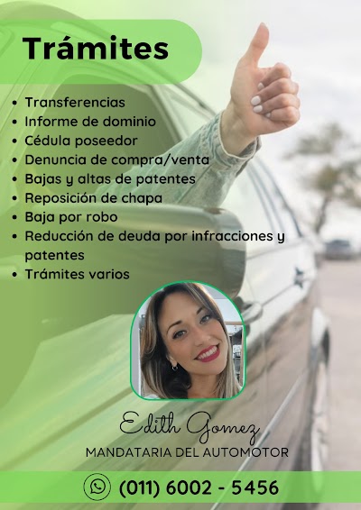 Gestoria integral del Automotor Edith Gomez