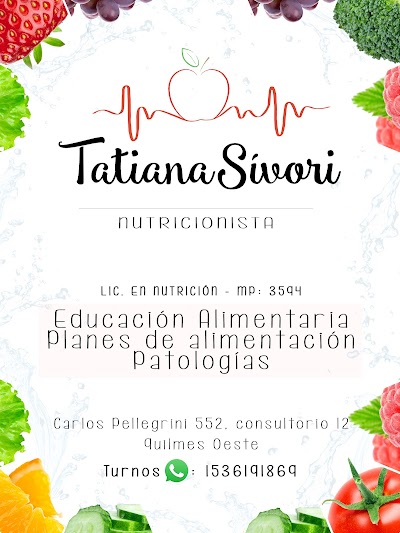 Lic. Tatiana Sívori, Nutricionista