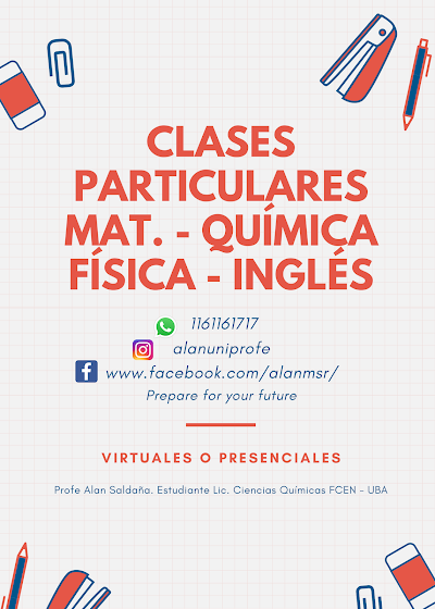 Clases Particulares Profesor Matemáticas Química Física Inglés AlanUniProfe