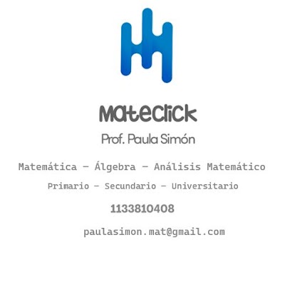 MateClick Profesora de Matemática Paula