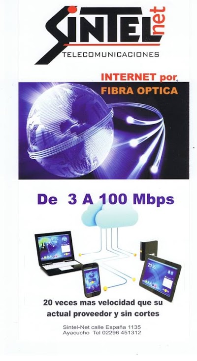 SintelNet Internet por Fibra Óptica y Satelital para el campo