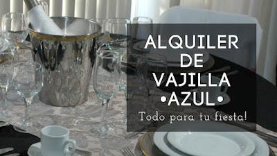 Alquiler De Vajilla Azul