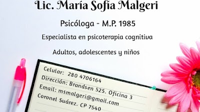 Lic. María Sofía Malgeri, Psicóloga