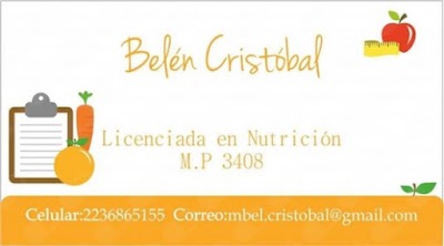 Lic. Belén Cristóbal, Nutricionista