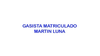 MARTIN LUNA PLOMERO GASISTA MATRICULADO