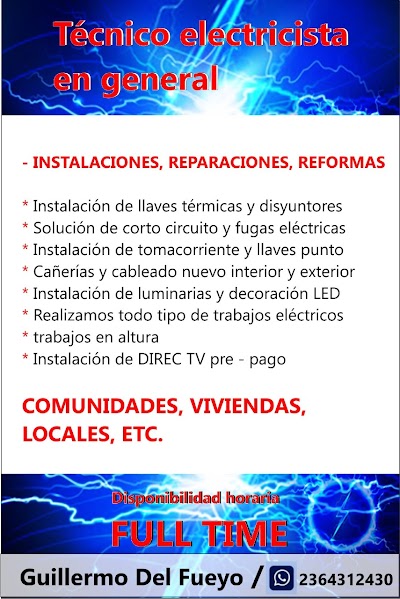 Electricista guillermo del fueyo