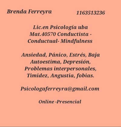 Psicologa Brenda Ferreyra