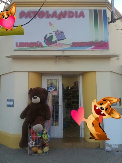 Patolandia bookstore and toy store.