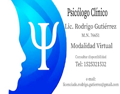 Psicologo - Lic. Rodrigo Gutiérrez (Atención solo modalidad virtual)