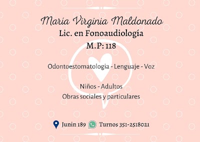 Lic. Maria Virginia Maldonado, Fonoaudiologa