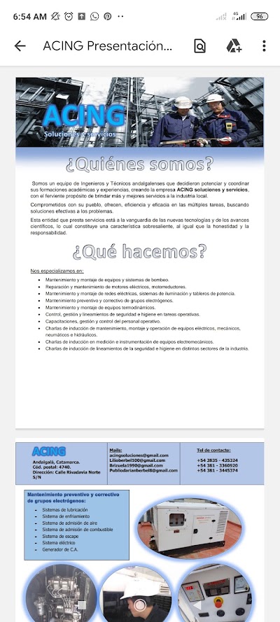 ACING soluciones y servicios