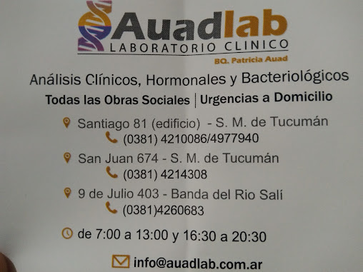 Laboratorio Bioquímico Dra. Patricia Auad