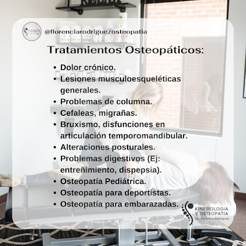 Florecia Rodríguez. Lic. en Kinesiología y Fisiatría. Osteópata